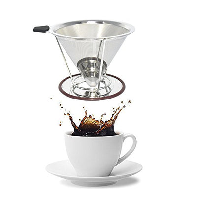 Stainless Steel Pour Over Coffee Dripper - cafebrew