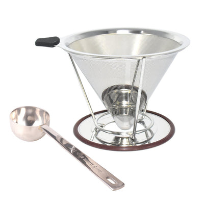 Stainless Steel Pour Over Coffee Dripper - cafebrew