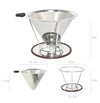 Stainless Steel Pour Over Coffee Dripper - cafebrew