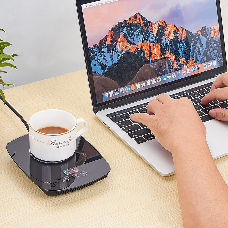 HX HECLX Mug Warmer Coffee Warmer for Desk Heater Accessories  131℉/149℉/167℉ Adjustable Temperature 25W 4h Auto Shut Off-Setting Cup  Warmer for