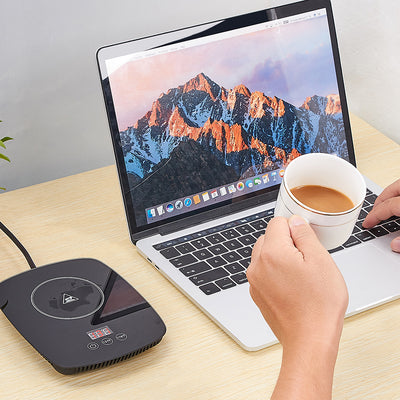 coffee mug warmer cup heated smart with auto shut off 12v power 25 Watt Electric Beverage Warmer with Adjustable temperature office 131℉/ 55℃or 167℉/ 75℃ (With white Mug)