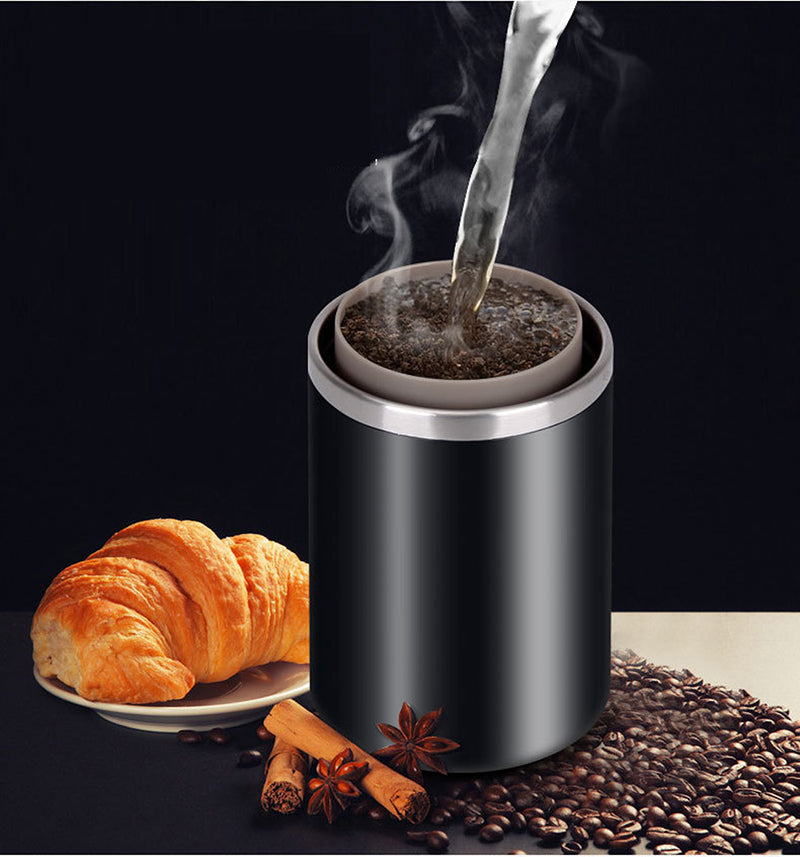 Electric Coffee Bean Grinder - Black - Gray - USB Charging - ApolloBox