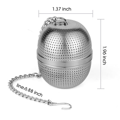 Tea Infuser Loose Leaf tea infuses Tumbler  Tea Strainer ball stainless steel with a hooks( 1pack Mug not included)